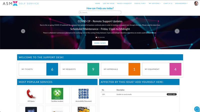 Alemba Service Manager workflow on iMac